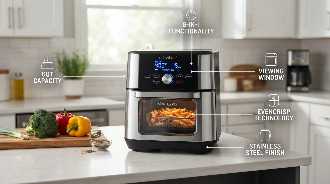 Instant Pot 6QT VORTEX Plus Air Fryer: A Comprehensive Look at This 6-in-1 Kitchen Appliance